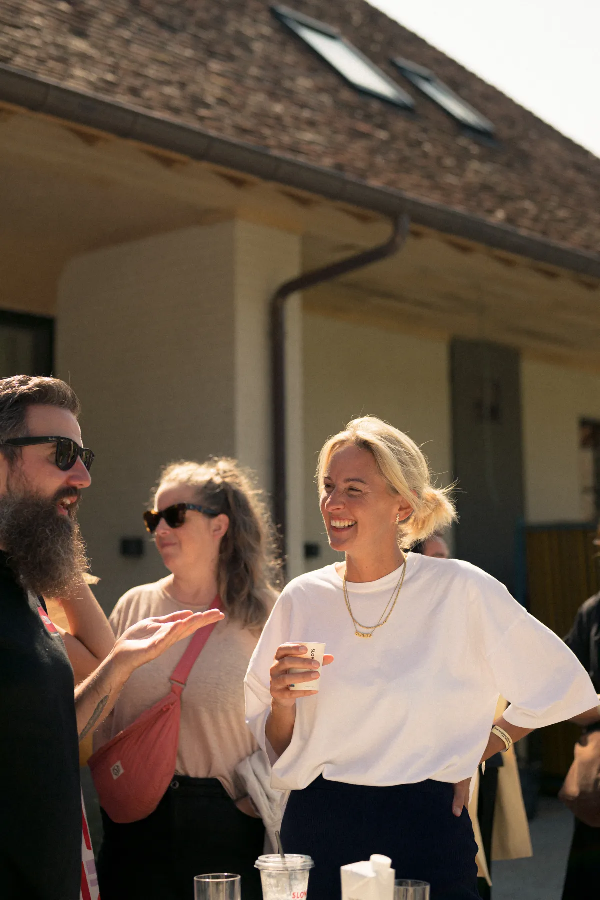 Founders lachen tijdens de pauze