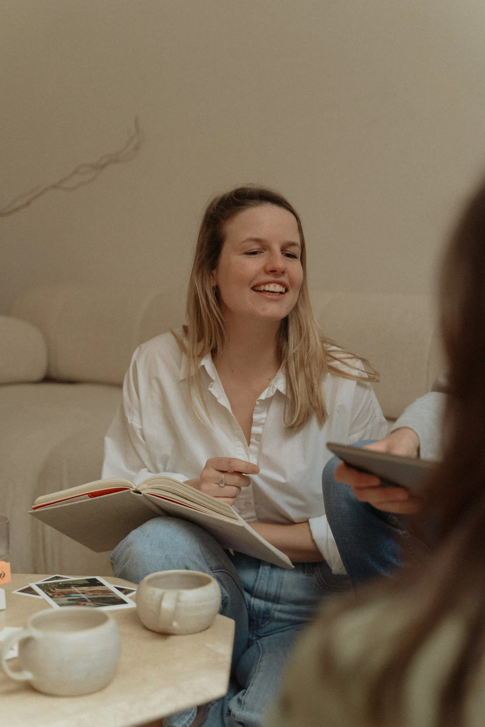 Laura du Bois tijdens een 1:1-sessie